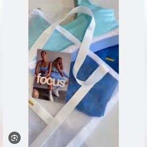 Cleo Harper Focus Collection White Transparent Mesh Tote Bag